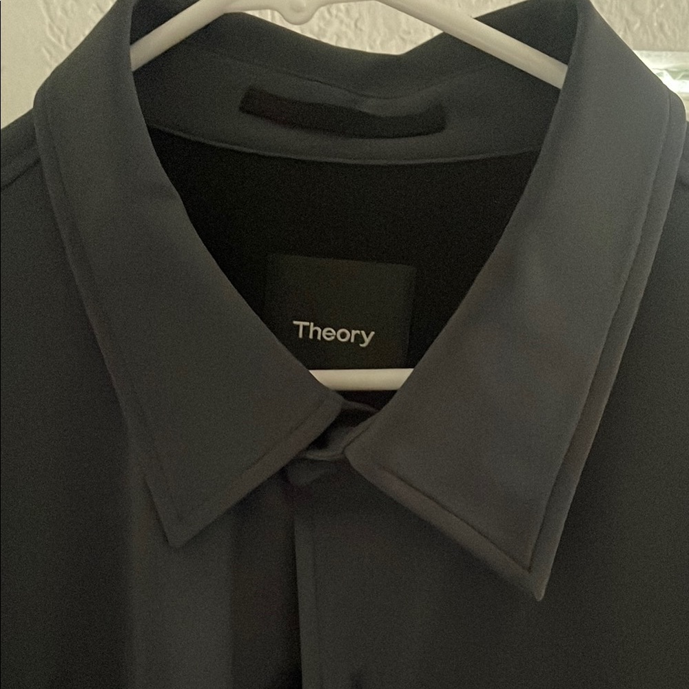 Theory Dark Gray Button-Up Shirt